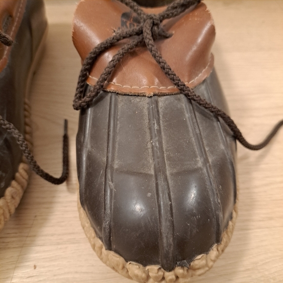 Kodiak Canada's Boot Brown Tan Rubber Waterproof Duck Boat Shoes Size 7 - Picture 3 of 7